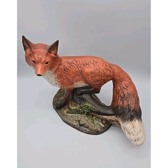 Vintage Large Ceramic Fox Hand Painted Very Detailed Exceptionally Done - Picture 2 of 11